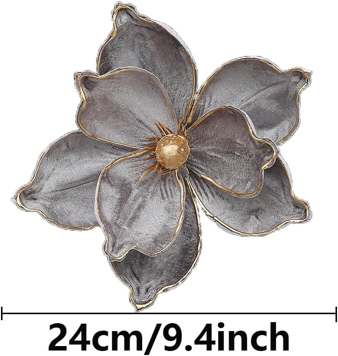 6Pcs Christmas Magnolia Artificial Flowers with Stems