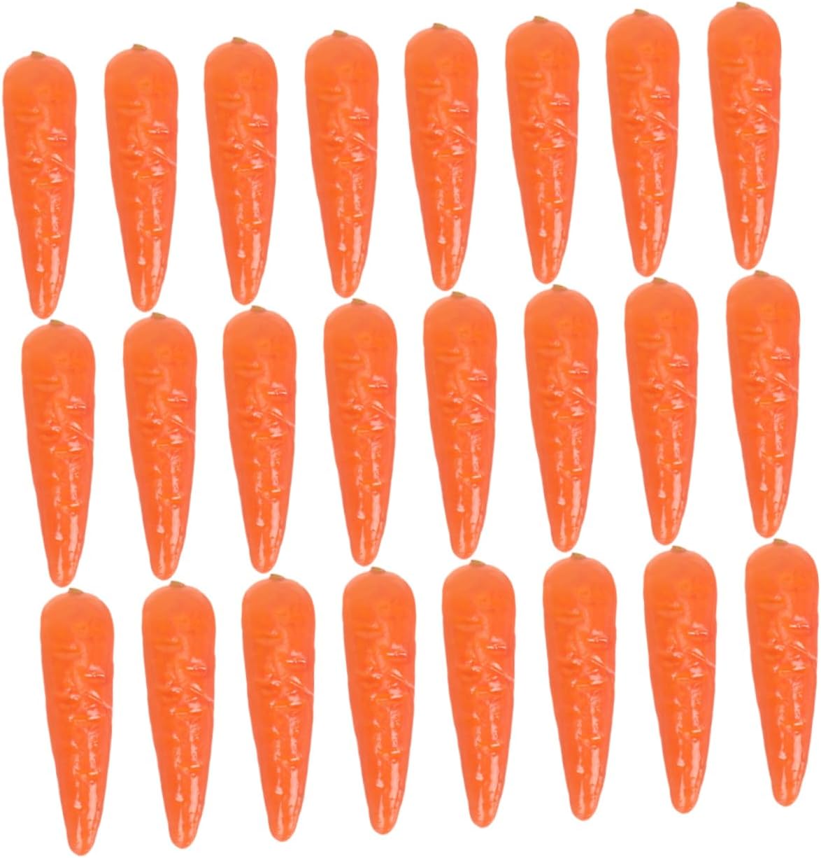 PRETYZOOM 60pcs Realistic Artificial Carrot Decorations