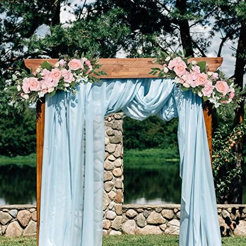 Artificial Rose Wedding Arch Decor Pink Floral Swag