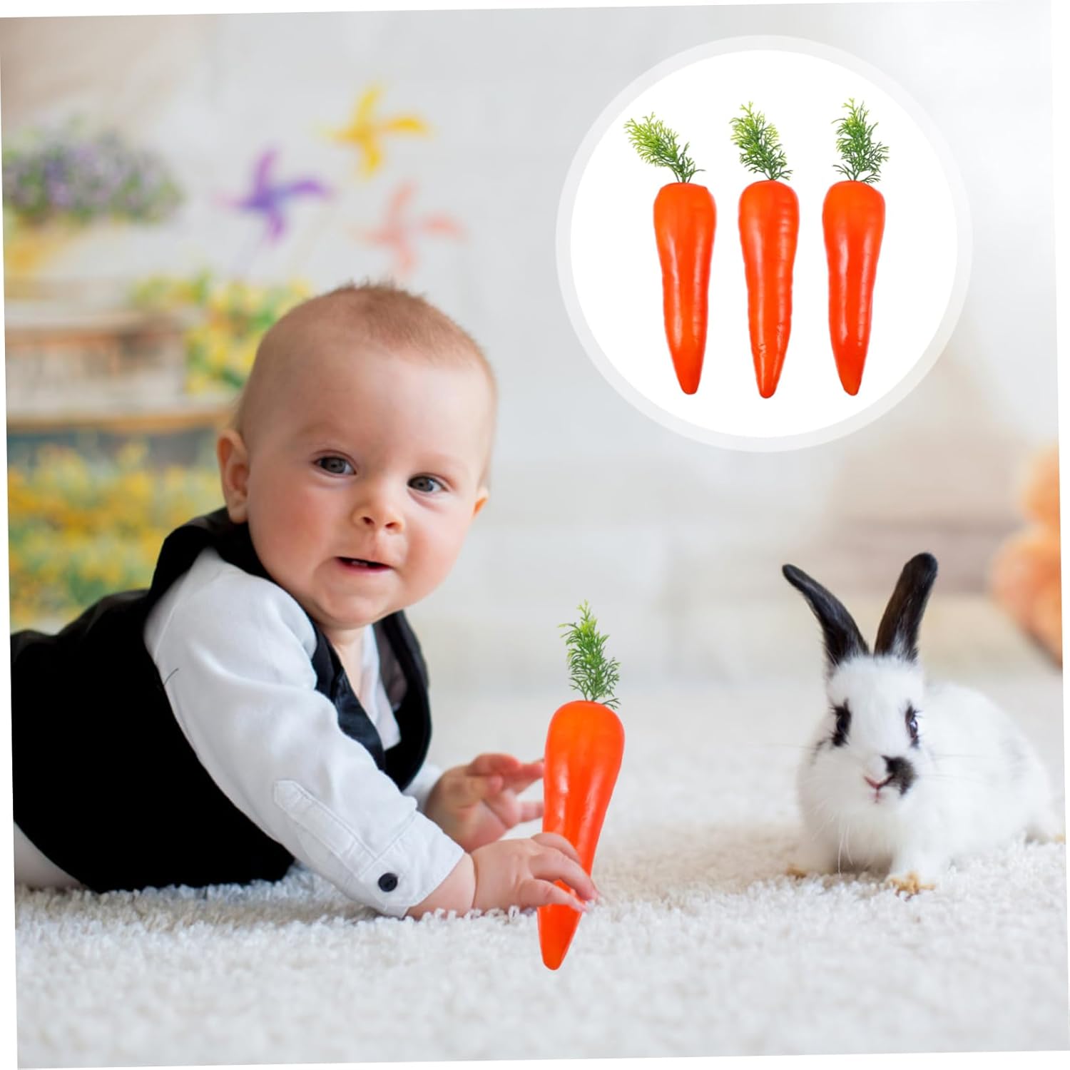 Ciieeo 3pcs Artificial Carrot Decorations