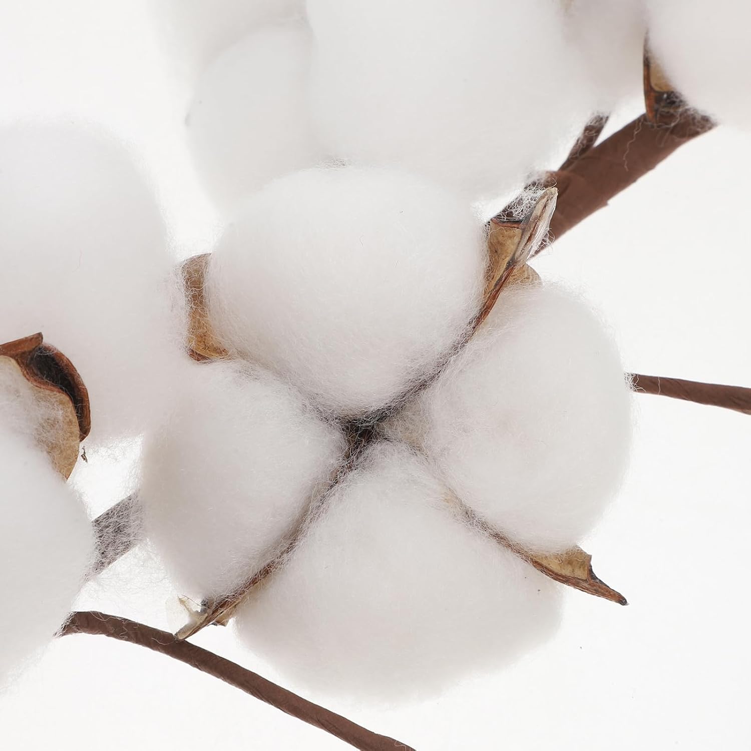 Ciieeo Artificial Cotton Flowers 10 Head Bunches
