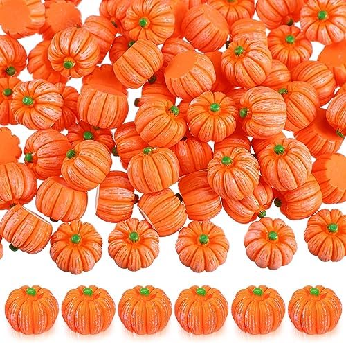 Sasylvia 200 Fall Mini Pumpkins Decorations Orange