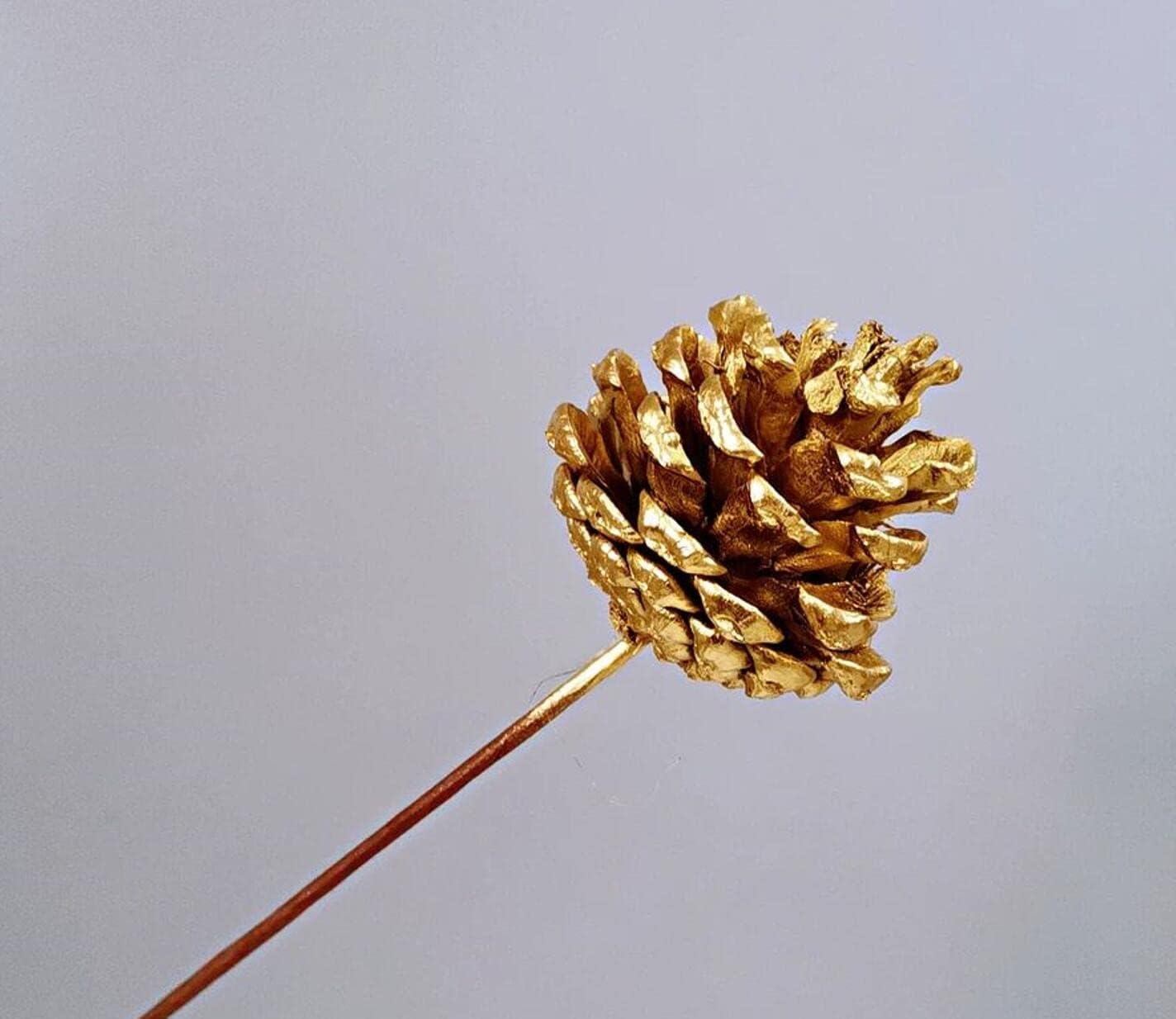 5pcs Artificial Gold Lotus Golden Flowers Leaves Stem Plants for Flowers Arrangement