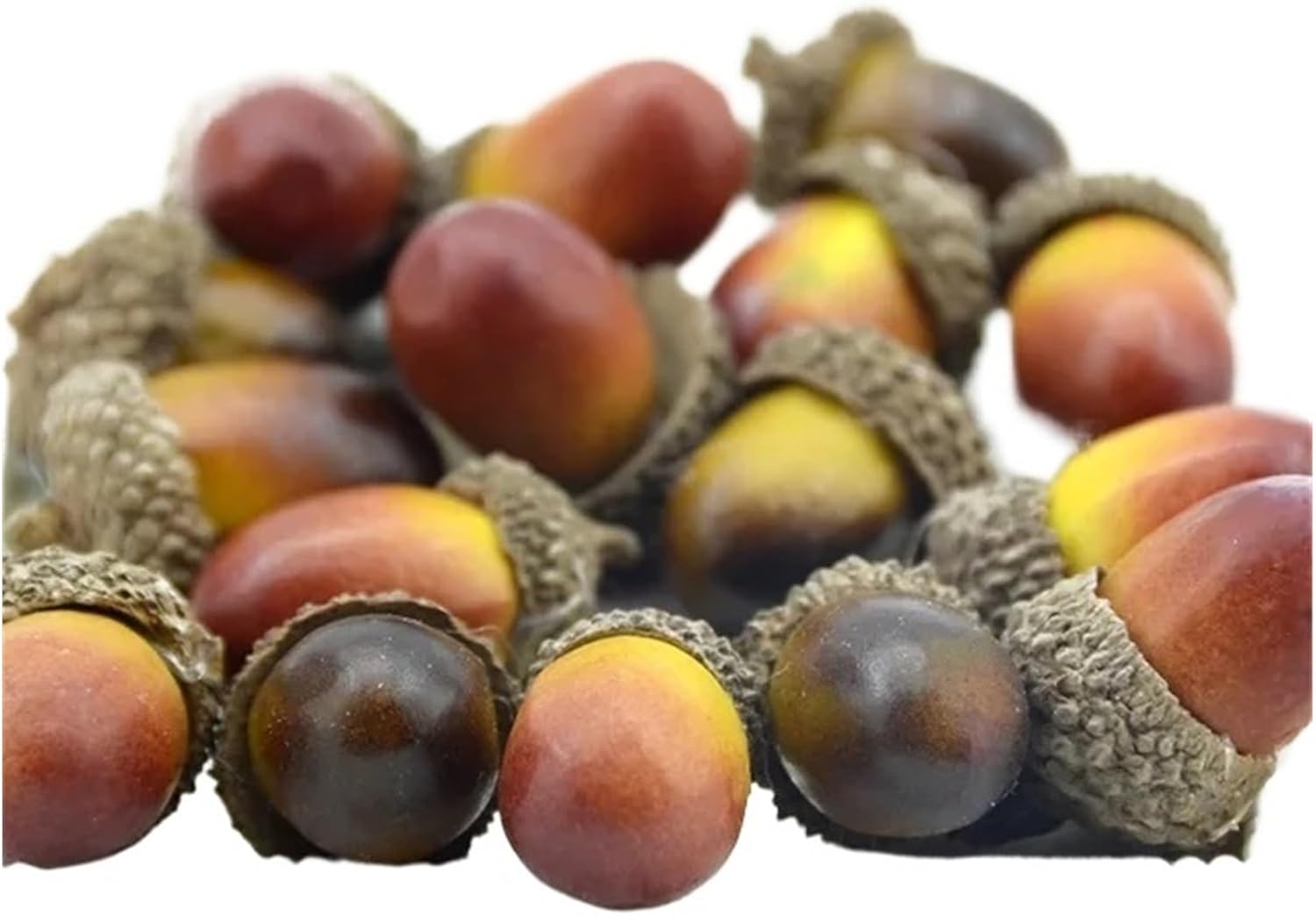 20pcs 3cm Acorns Artificial Foam Flowers for Decorations