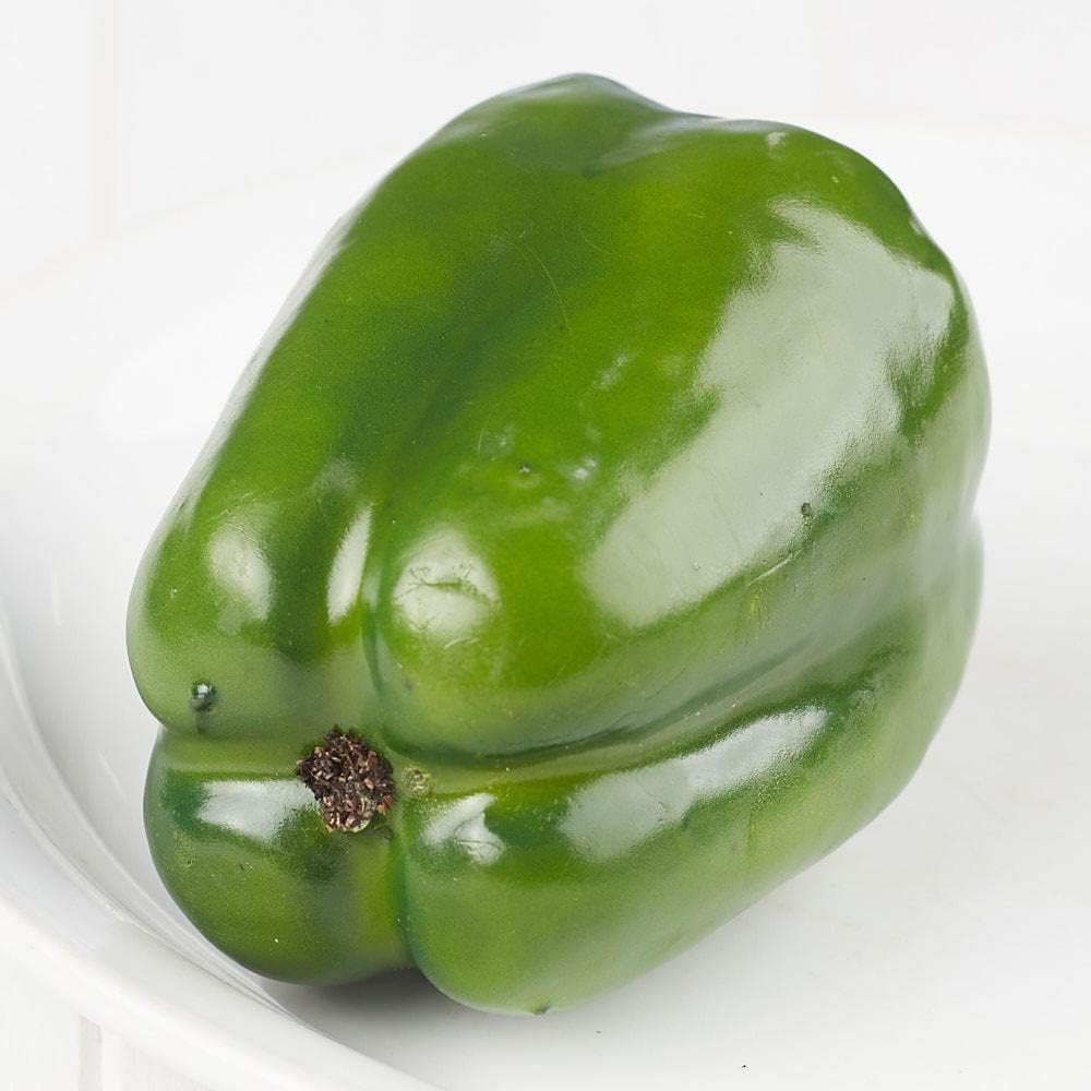 Factory Direct Craft Pack of 6 Artificial Green Bell Peppers