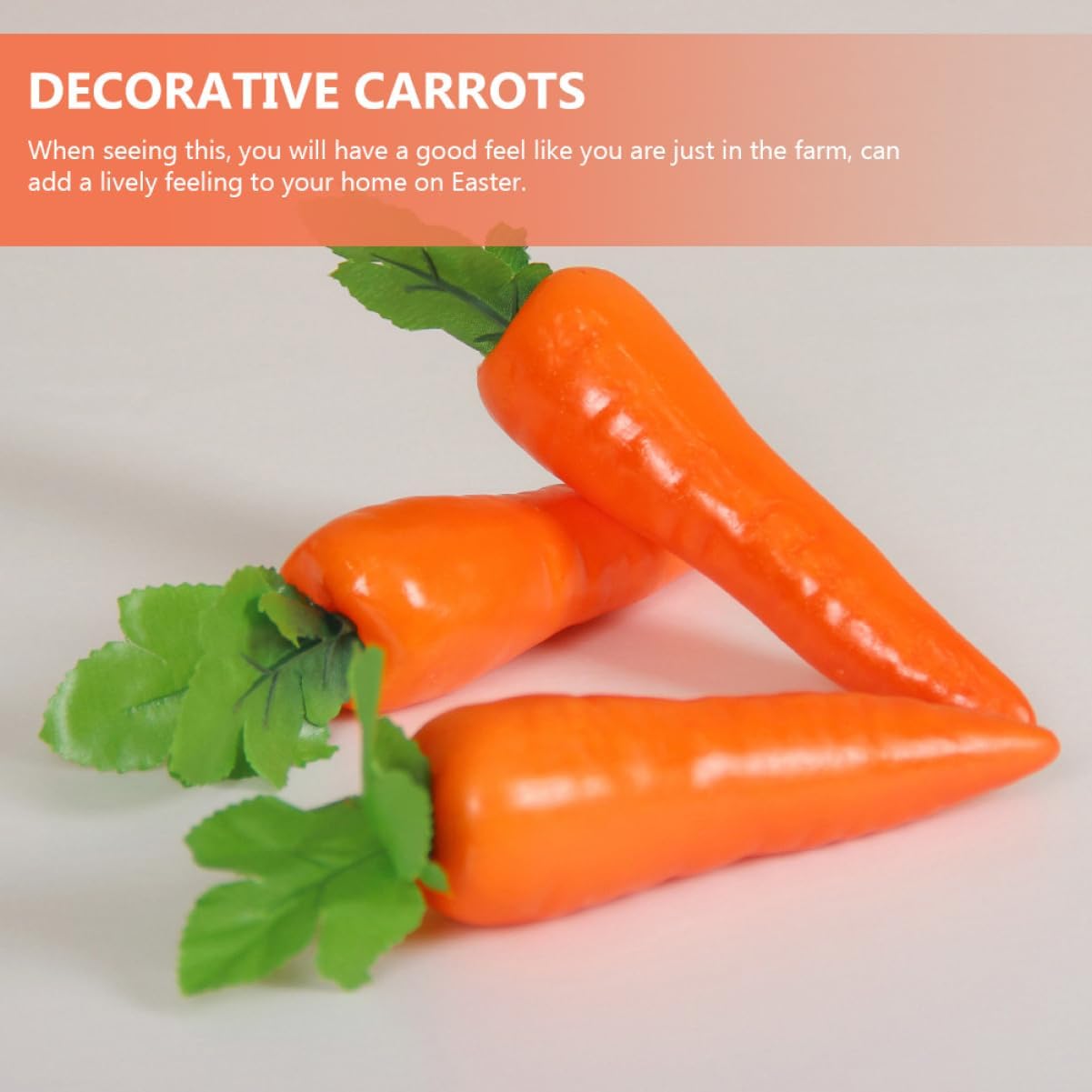 Amosfun 10PCS Lifelike Carrot Decor for Home Easter DIY