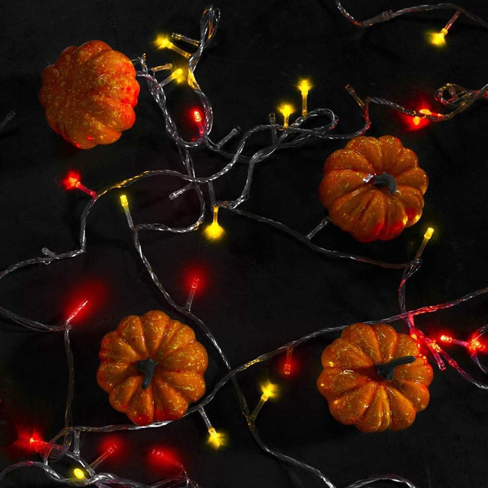 16 Pcs Artificial Assorted Pumpkins Halloween Decor