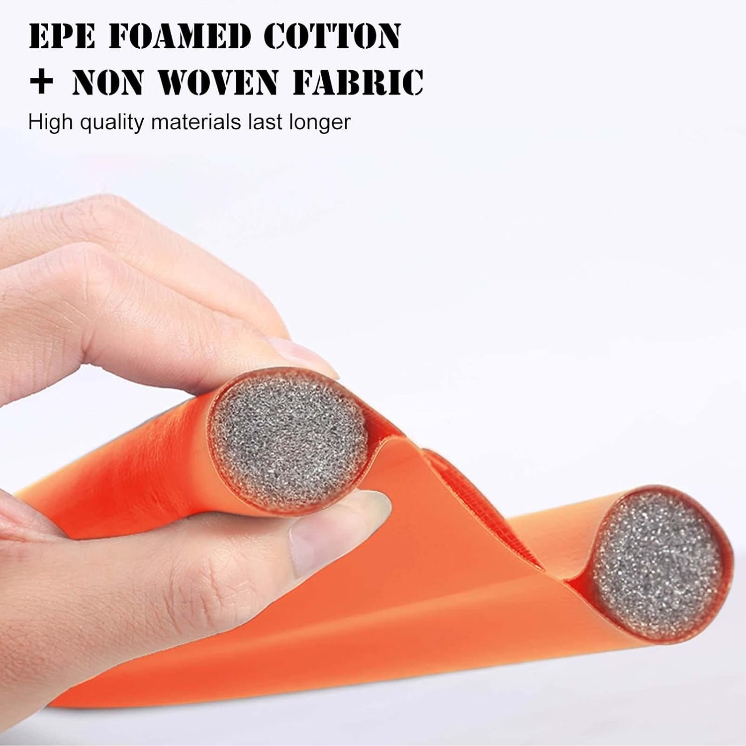 Door Split Blocker with Odor and Draft Protection Orange