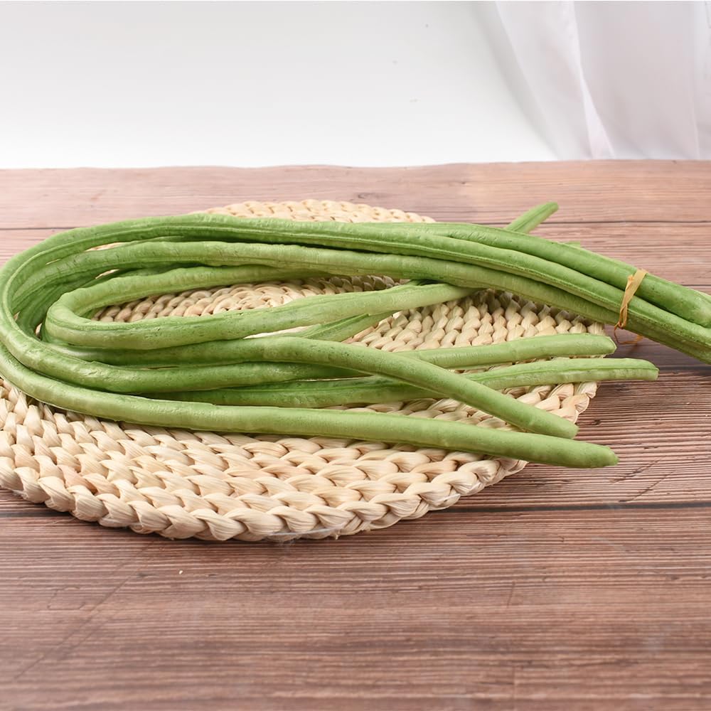 HUIANER Artificial Green Long Beans 6pcs Decor Display Props