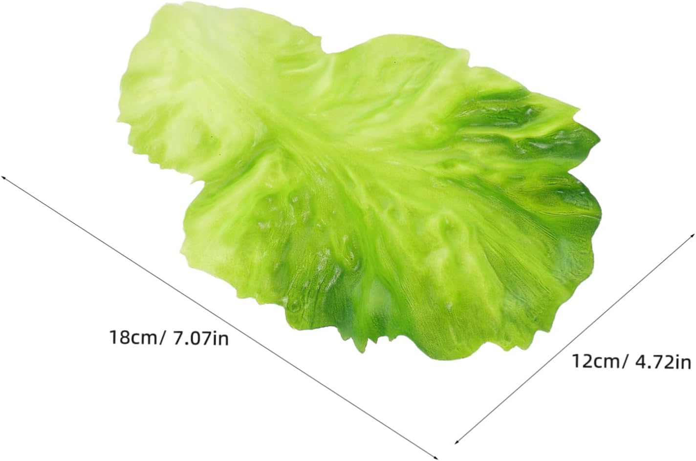 VICASKY 4pcs Artificial Lettuce Leaves Realistic Kitchen Decor