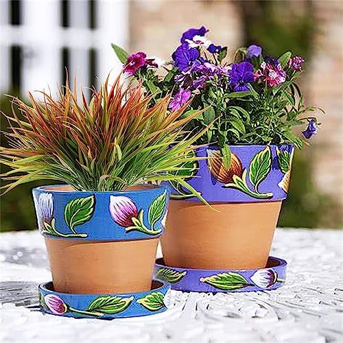 SzJias Artificial Grass Plants for Home Garden 12 Pcs UV Resistant