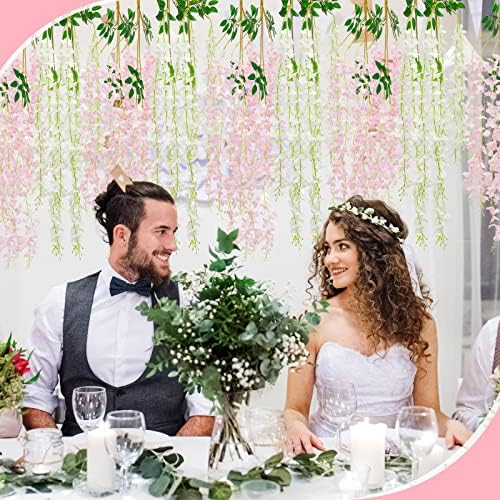 Giegxin 120 Pcs Artificial Wisteria Hanging Garland