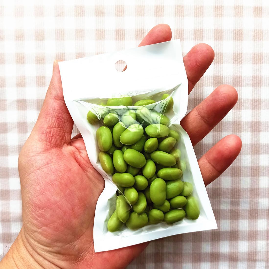 Zzooi 50PCS Artificial Green Soy Beans for Kitchen Decor