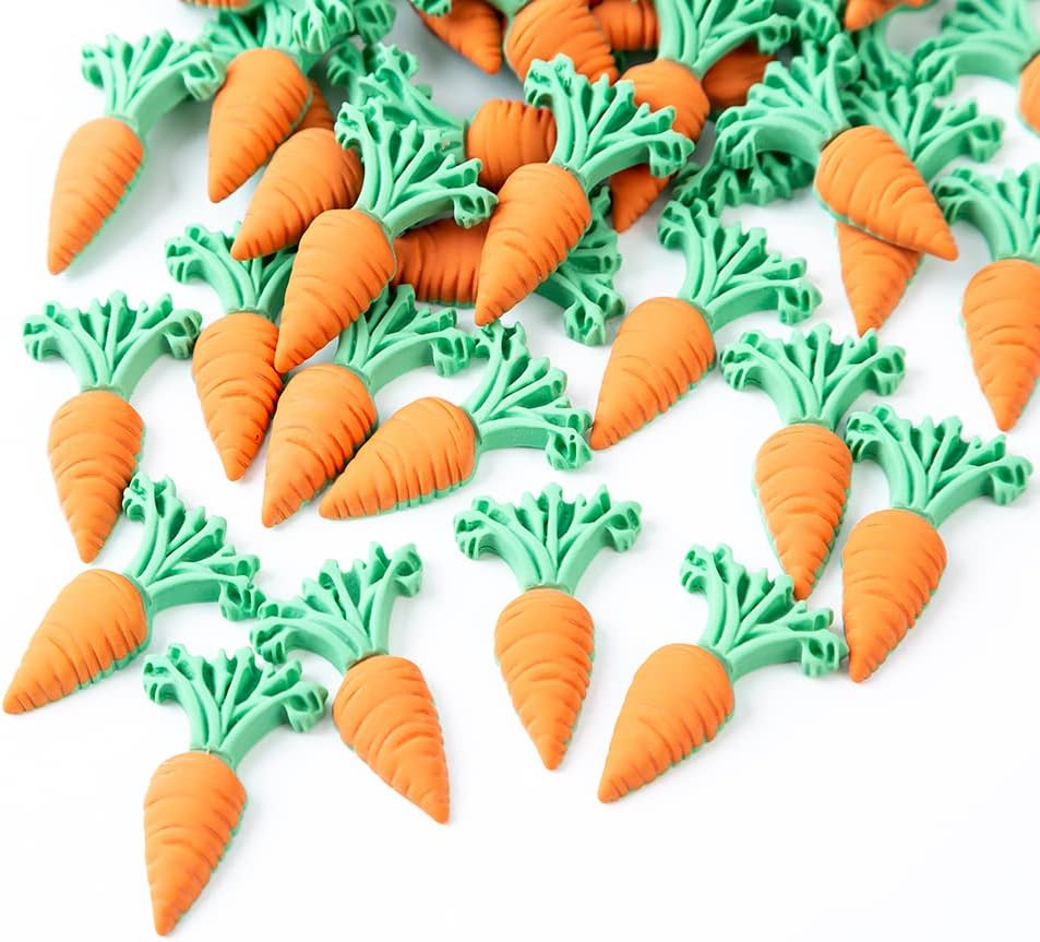 Mini Artificial Carrot Decorations 50 Pack for Easter Party