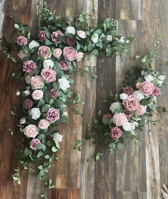 WEDFLOR Wedding Arch Flowers with Drapes Kit Pack of 5