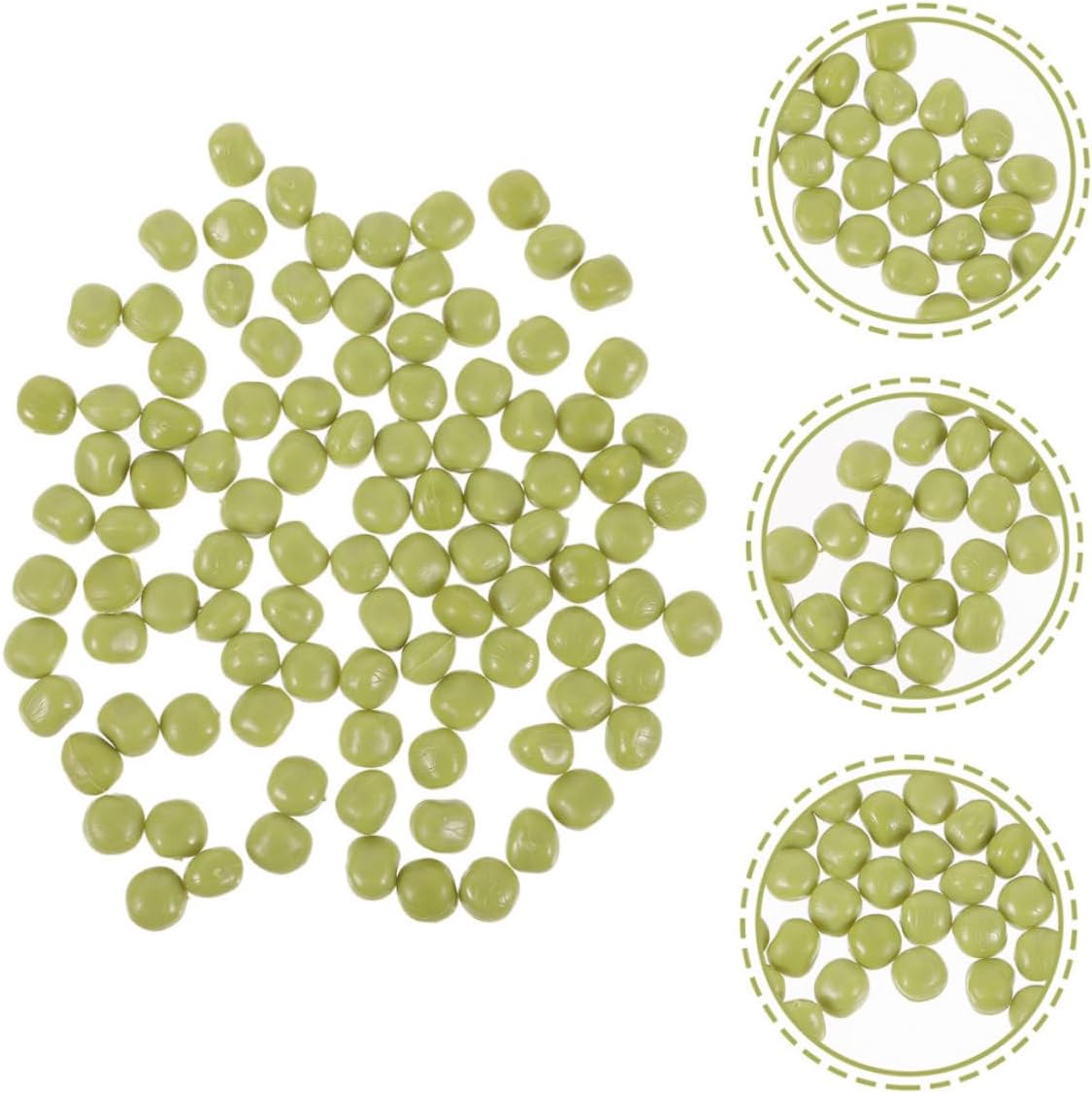 PRETYZOOM 50pcs Lifelike Fake Plastic Peas Decor Prop