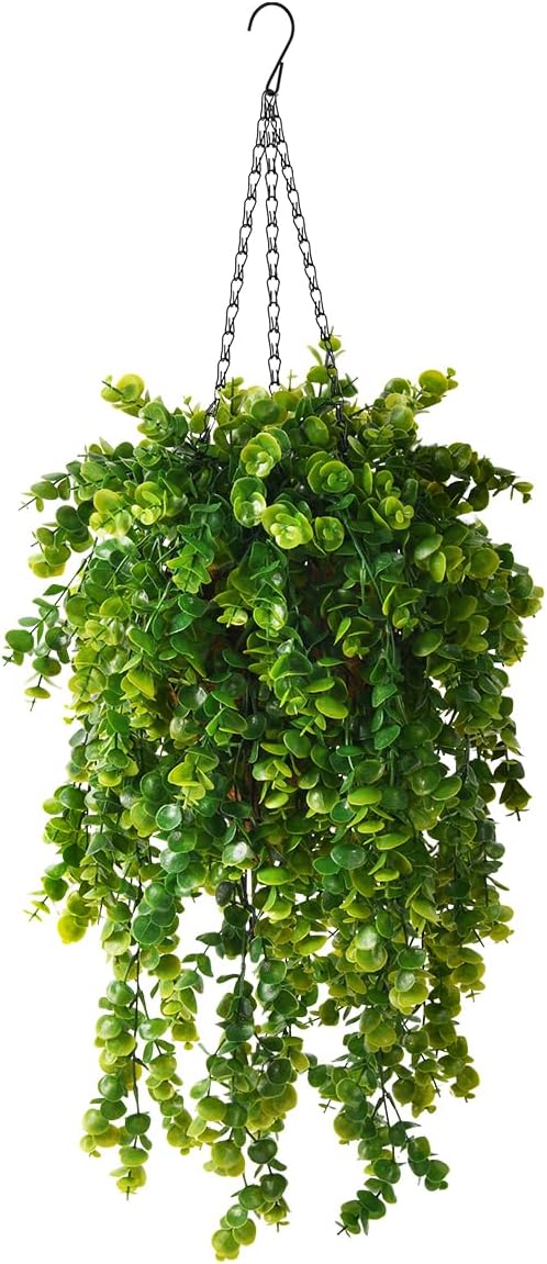 ZFProcess Artificial Hanging Plants Basket for Outdoor Decoration
