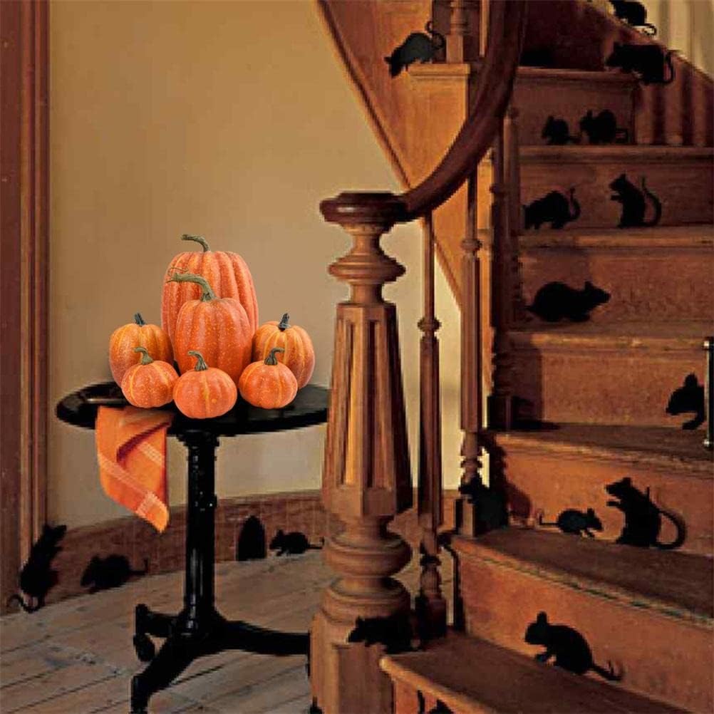 7Pcs Artificial Pumpkins Faux Foam Fall Decor Set