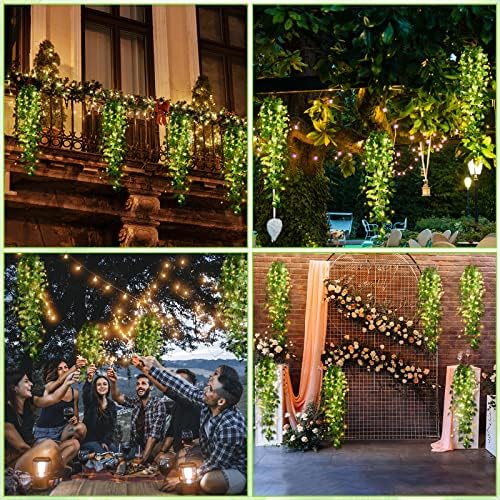 Mudder Fake Ivy Vines with Lights LED Artificial Hanging Decor