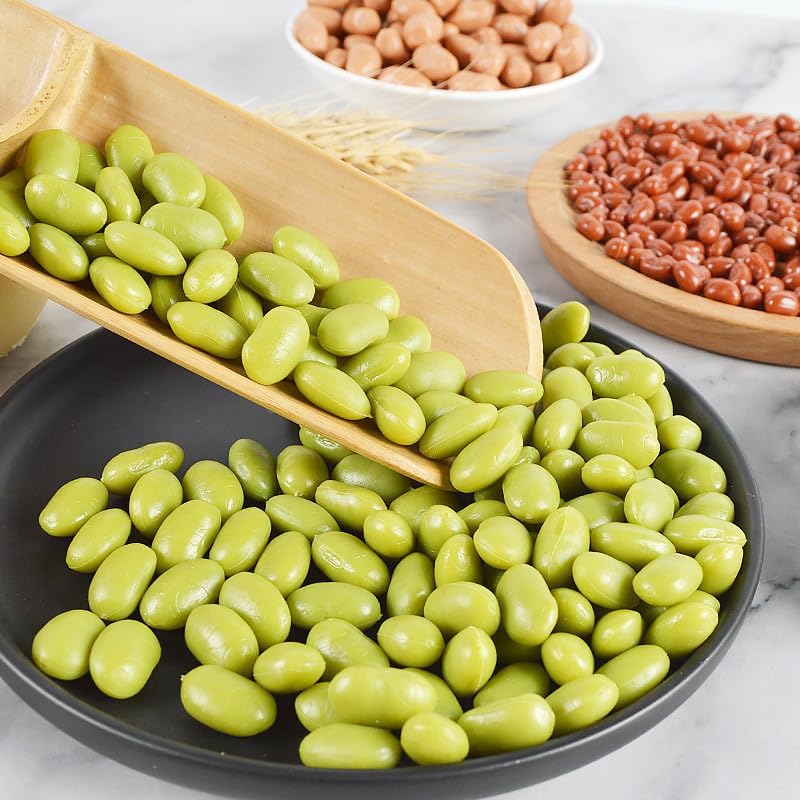 Zzooi 50PCS Artificial Green Soy Beans for Kitchen Decor