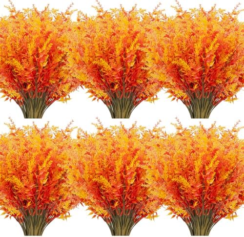 20 Bundles Artificial Fall Lavender No Fade Faux Plants