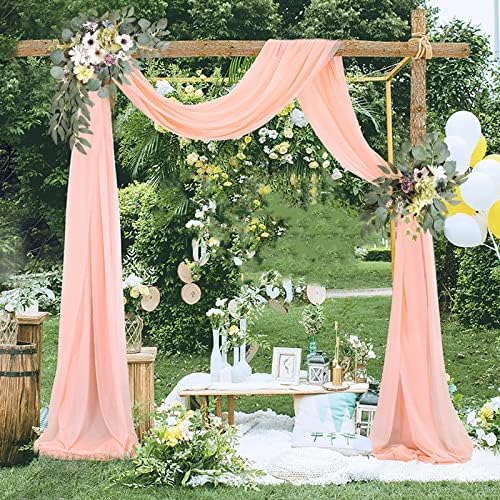 FQQWEE 2Pcs Artificial Wedding Arch Flowers Kit