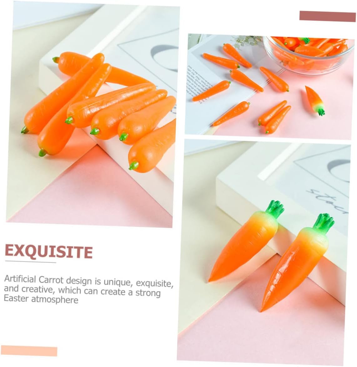 DECHOUS 4sets Artificial Carrots Easter Decor Props