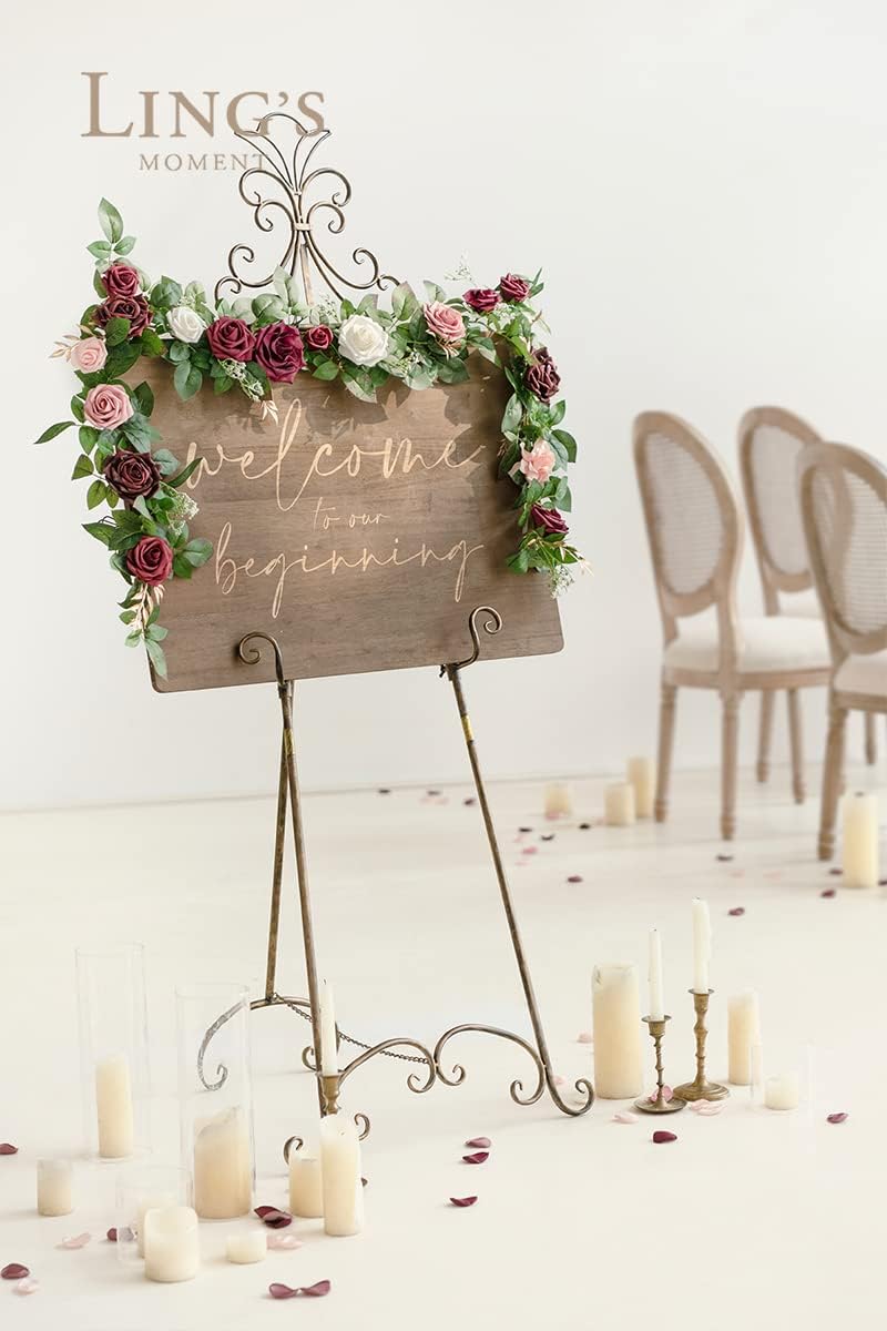 Lings Moment 5FT Burgundy Artificial Flower Garland