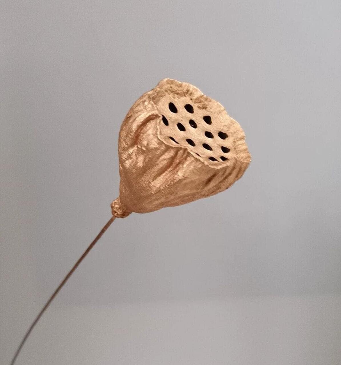 5pcs Artificial Gold Lotus Golden Flowers Leaves Stem Plants for Flowers Arrangement