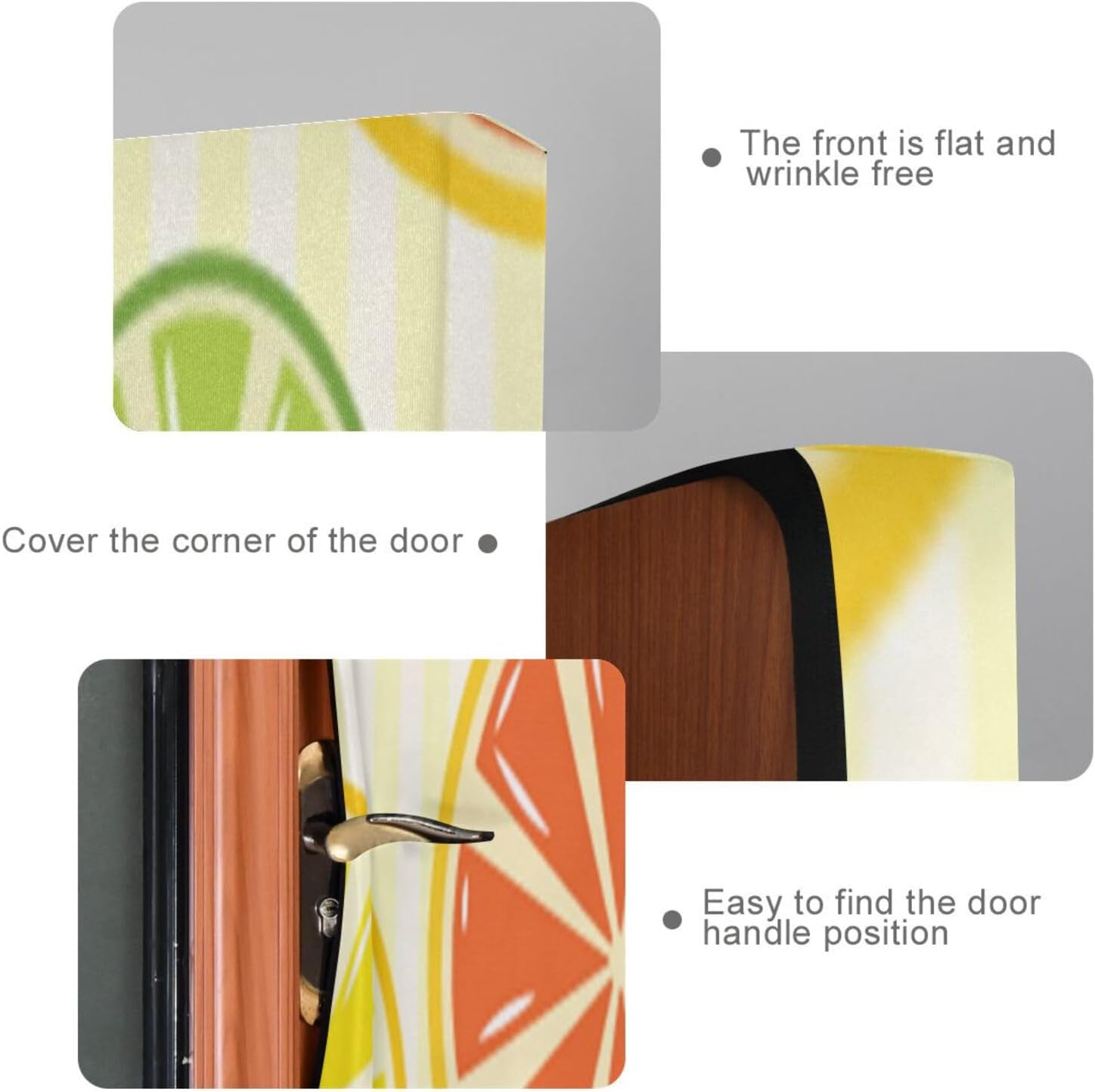 Susiyo Yellow Lemon Orange Door Cover Fabric Decor