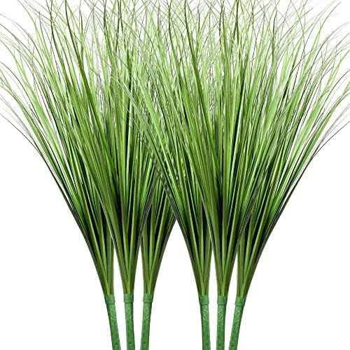 Vlorart 33 Inch Artificial Plants 6 Pack Wheat Grass Greenery