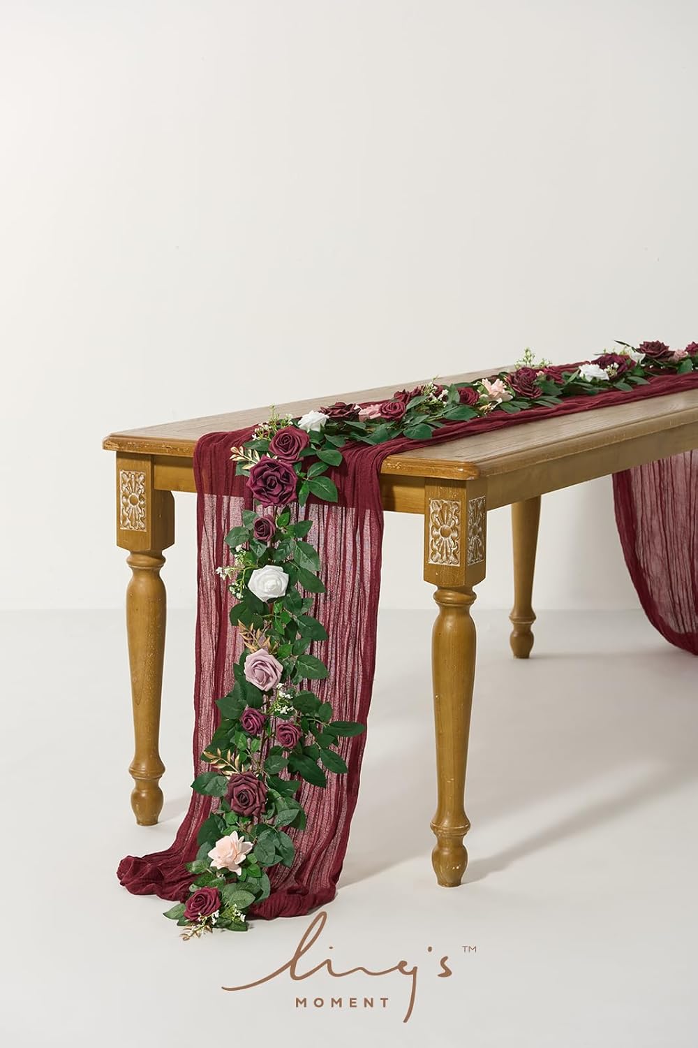 Lings Moment 5FT Burgundy Artificial Flower Garland