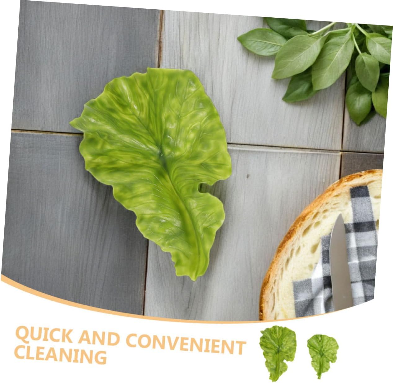 Alipis Realistic Fake Lettuce Leaves for Home and Restaurant Display