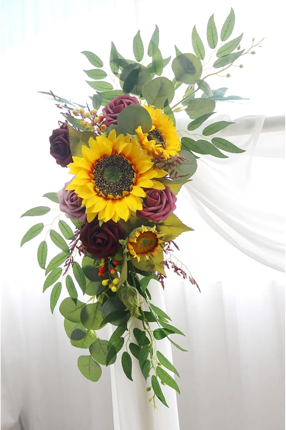 Emivery Sunflower Arch Flowers Pack of 2 Wedding Decor