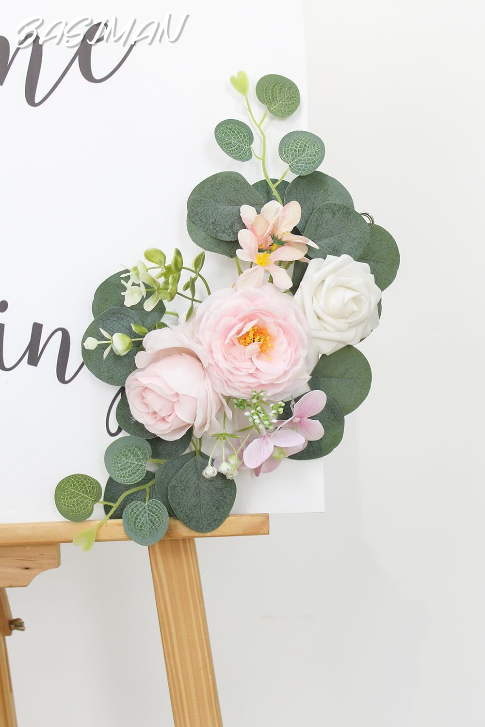 Light Pink Wedding Arch Flowers Set of 2