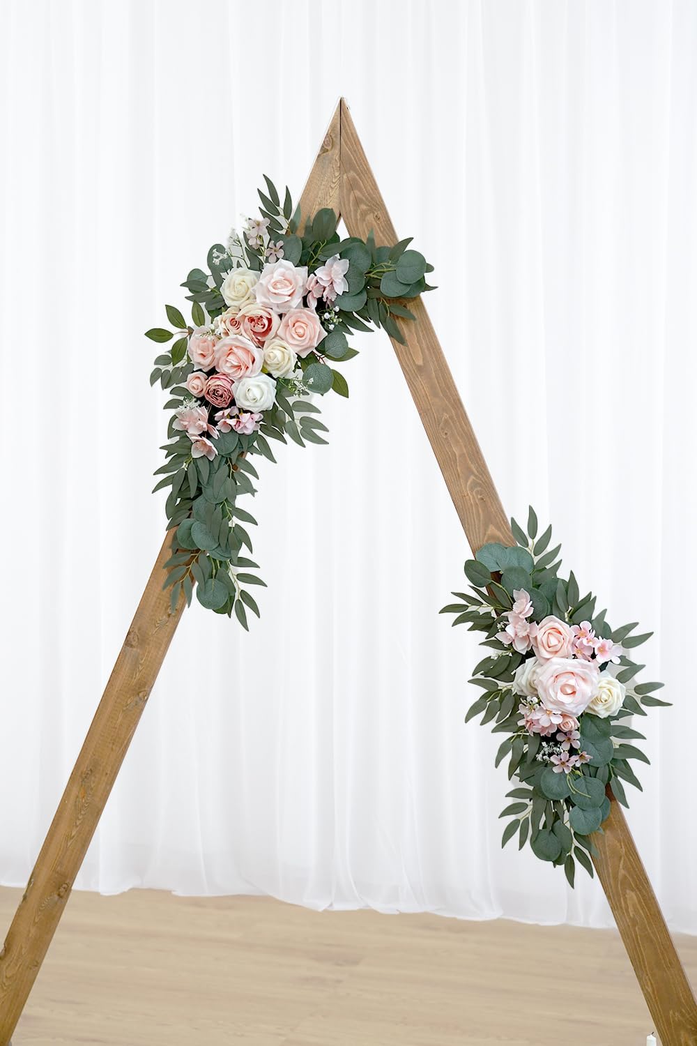 Pink Ivory Artificial Wedding Flower Set of 2 for Welcome Arch