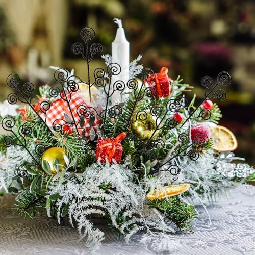 Ysleen 50 Pcs Glitter Tree Picks and Twigs for Wreaths and Vases