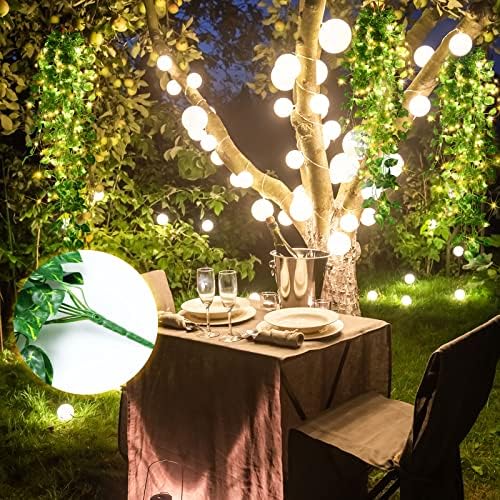 Mudder Fake Ivy Vines with Lights LED Artificial Hanging Decor