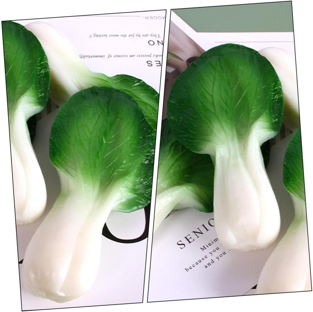 Happyyami 2pcs Artificial Chinese Cabbage Models Lifelike Display
