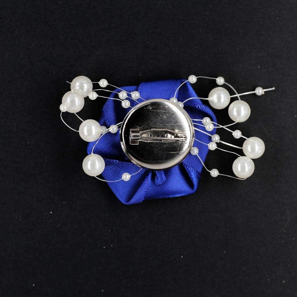 Banlardk Silver Rose Artificial Flower Boutonniere for Men Wedding Ceremony XH521