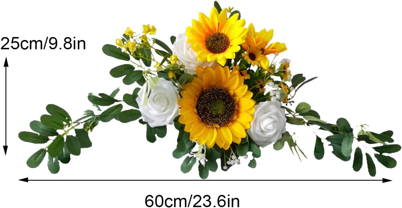 60cm Artificial Sunflower Wedding Arch Swag
