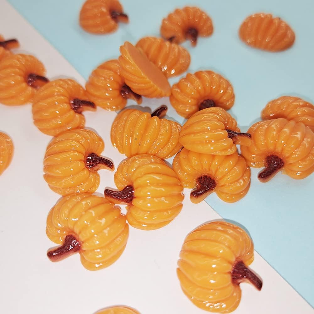 100 Pieces Mini Artificial Resin Pumpkins for Fall Decor