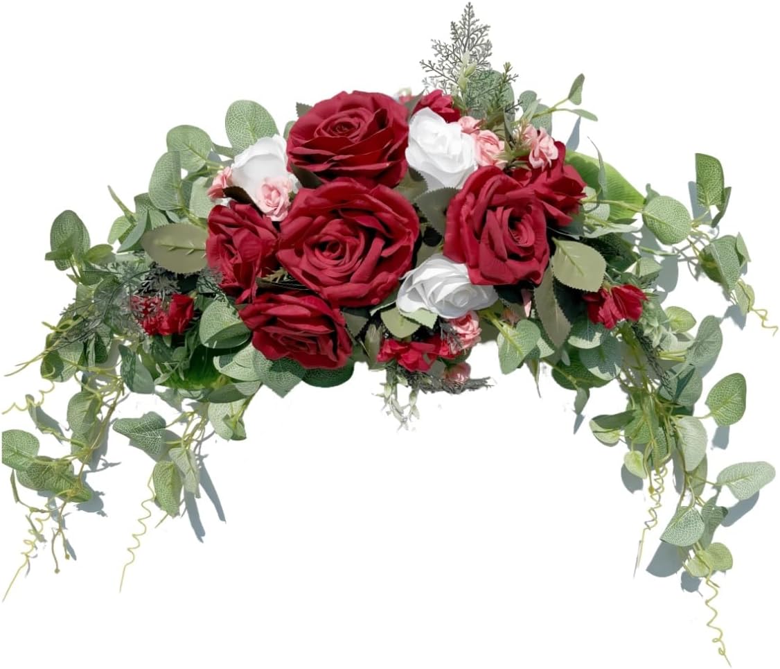 Wedding Arch Flowers Artificial Silk Floral Swag for Lintel 30 Inch