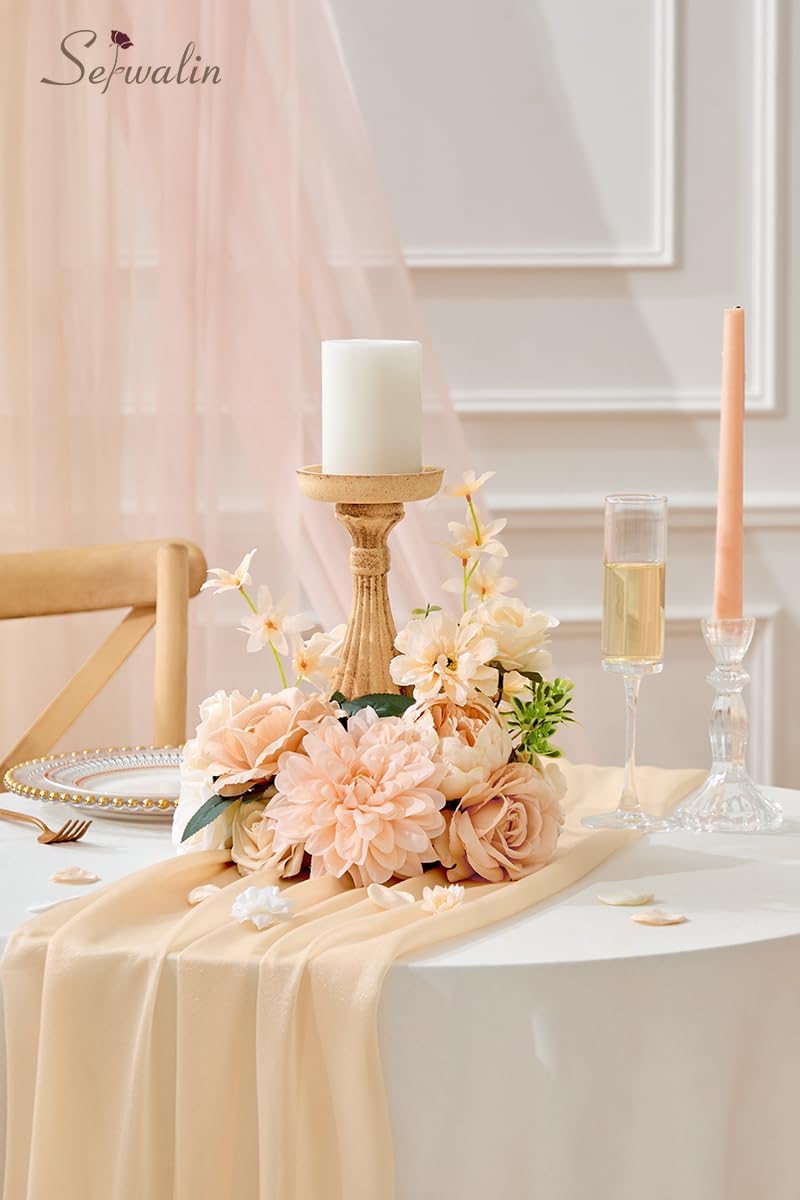 Serwalin Artificial Flowers Set for Wedding and Party Decorations