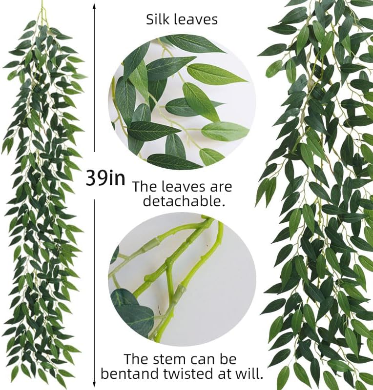 3 Strands Italian Ruscus Artificial Vines Garland 39 Inches