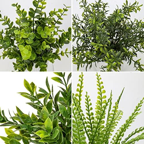 Hollyone 4 Pack Artificial Potted Plants Indoor Decor