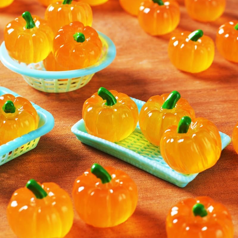 40 Pieces Miniature Fake Pumpkins for Fall Decor