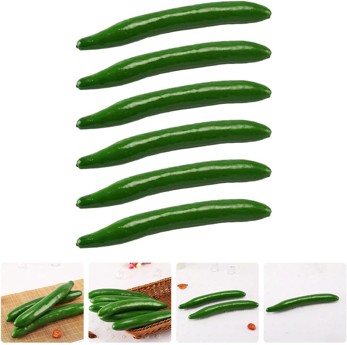 Toyvian Artificial Cucumber Foam Decor Model