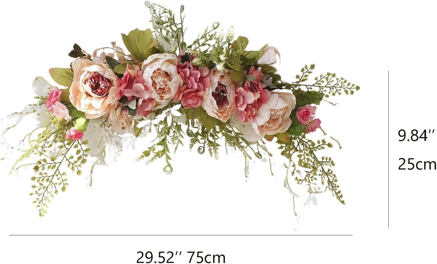 Pink Artificial Flower Swag for Home Decor and Wedding