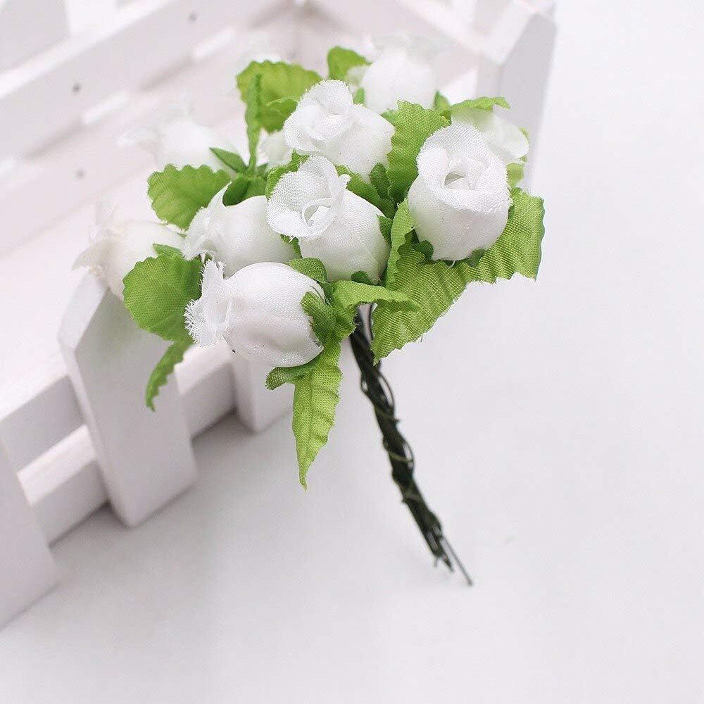 Silver Silk Rose Bouquet Artificial Flower Wedding Decoration
